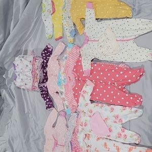 22 Newborn Girl Sleepers